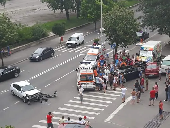 Tamponare cu scandal, potolită de polițiști și jandarmi