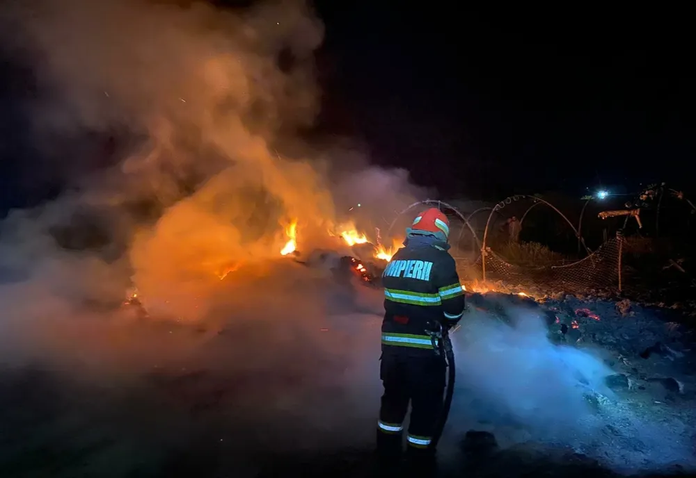 Islazul din Stejaru în flăcări