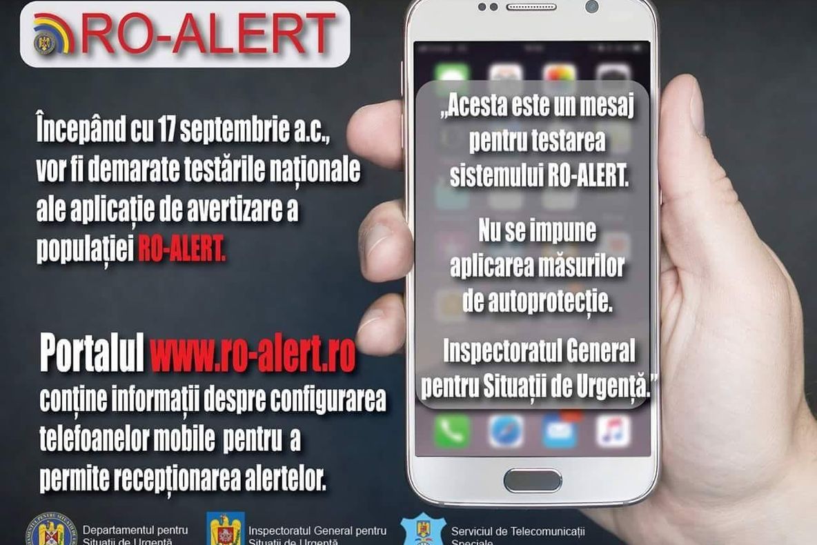 Au început testele aplicației RO-ALERT!