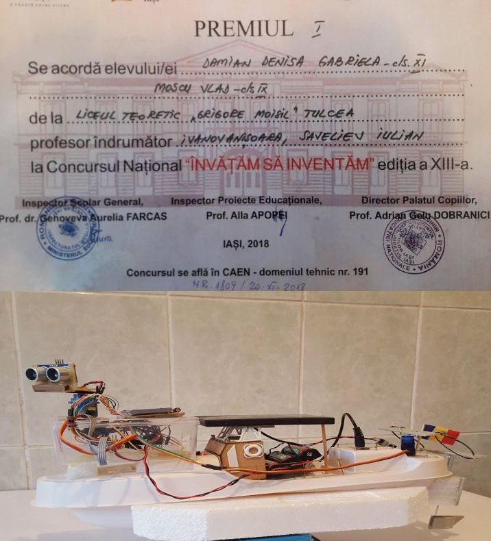 Premiul I pentru Liceul Grigore Moisil Tulcea la Concursul Naţional „Învăţăm să inventăm"!