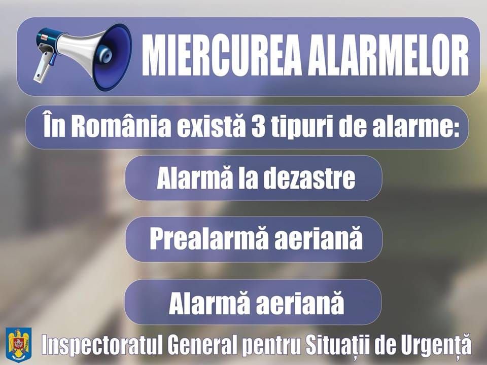 Azi la ora 10.00 sună alarmele