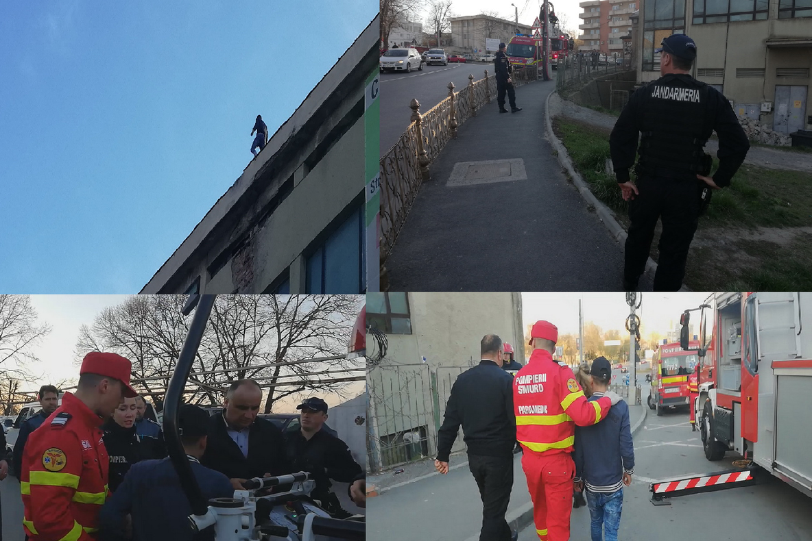 Un tânăr a vrut să se arunce de pe moară! Suferea din dragoste şi de lipsa prietenilor (galerie foto)