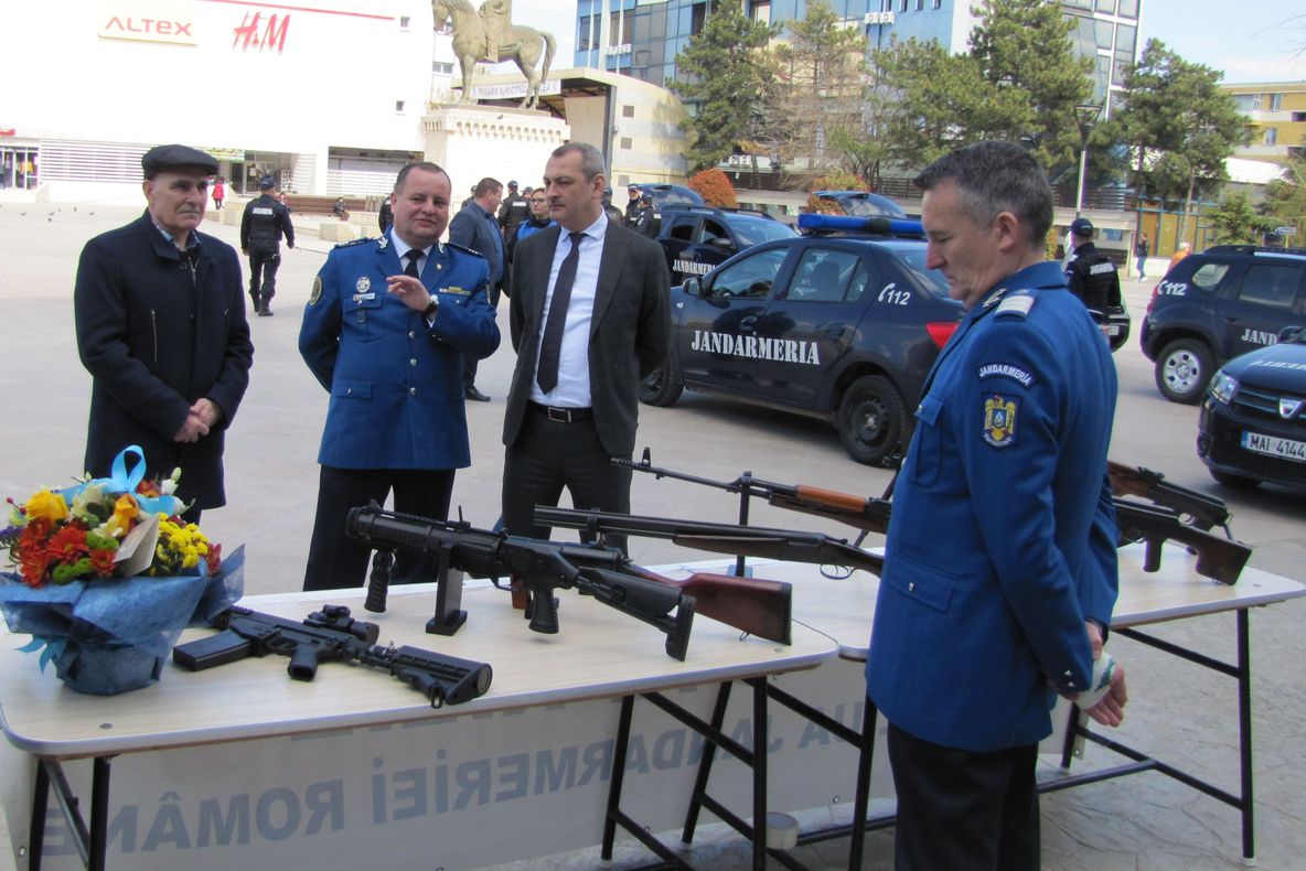 Ziua Jandarmeriei sărbătorită în Piaţa Civică din municipiu