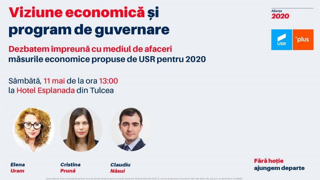 USR prezintă, la Tulcea, viziunea economică din programul de guvernare