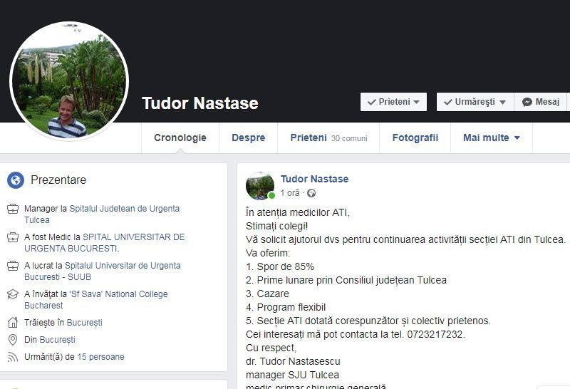 Situaţiile critice impun soluţii critice: se caută medici ATI pe Facebook