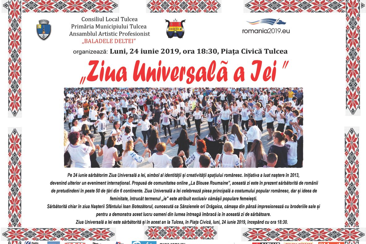 Pregătiţi-vă pentru luni: Ziua Iei va fi sărbătorită şi la Tulcea!