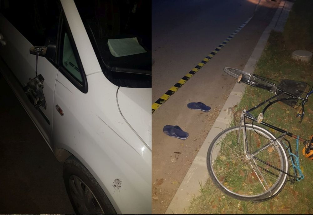 Biciclist din Greci acroşat de o şoferiţă neatentă