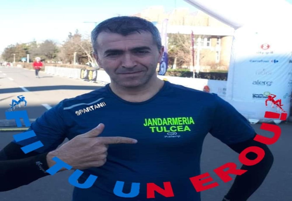 Jandarmul Sorin Andrici a alergat pentru cei nevăzători