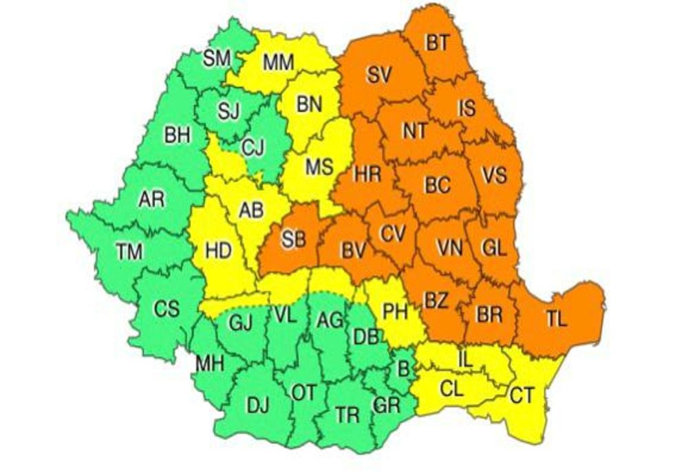 Vine urgia: Meteorologii au emis COD PORTOCALIU pentru județul Tulcea