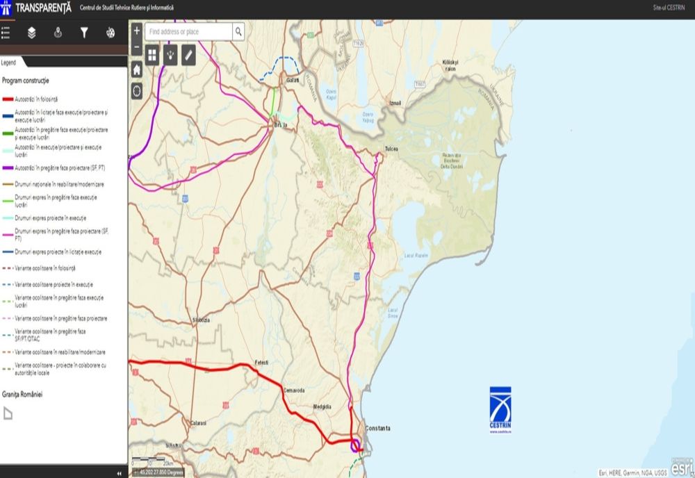 Proiectarea drumurilor expres Tulcea-Brăila și Tulcea-Constanța, în linie dreaptă