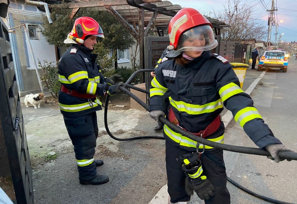Incendiu casă în municipiul  Tulcea