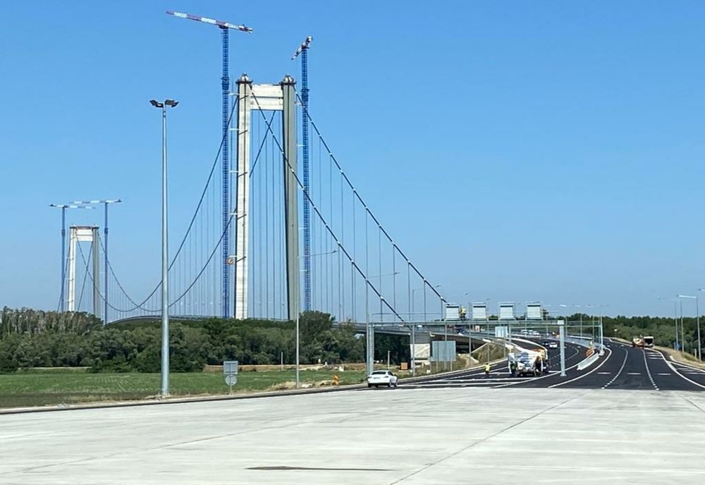 Grindeanu a vizitat astăzi Podul suspendat peste Dunăre și a anunțat că inaugurarea va fi pe 6 iulie