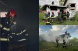 Incendiu în județul Tulcea. O clădire dezafectată a fost mistuită de flăcări-FOTO