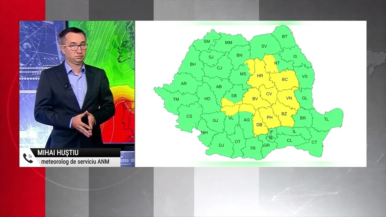  Vremea se schimbă radical. Cod galben de furtuni, vijelii și grindină