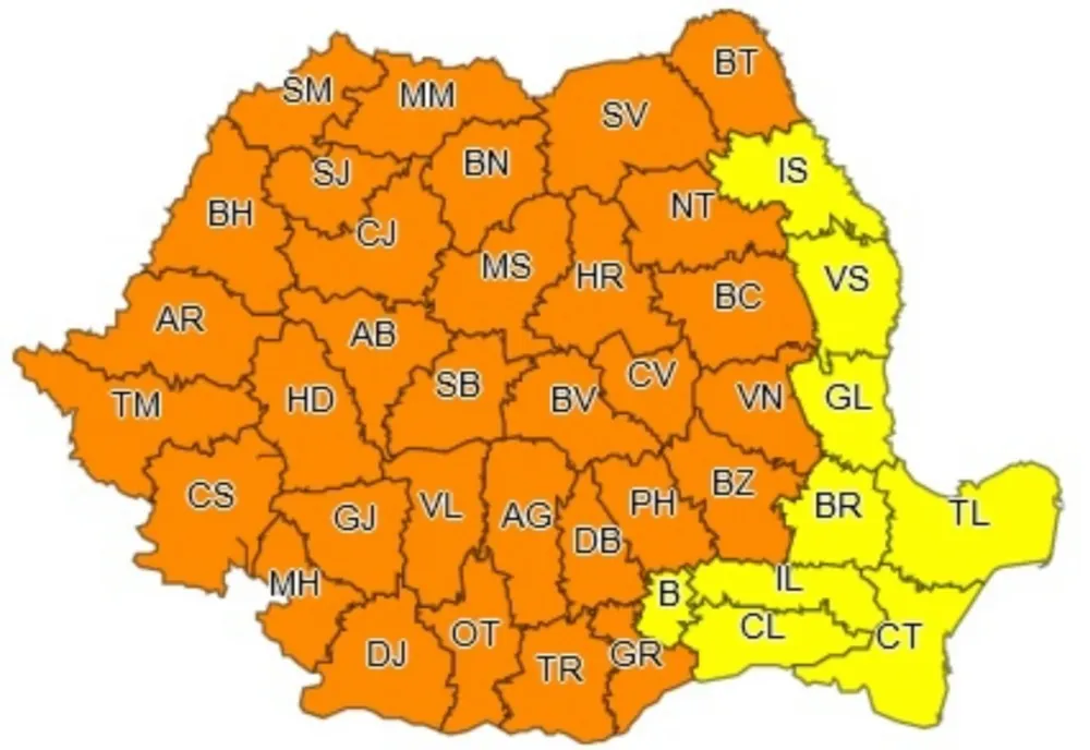 Vreme neobişnuită în România: temperaturi extreme, vijelii periculoase