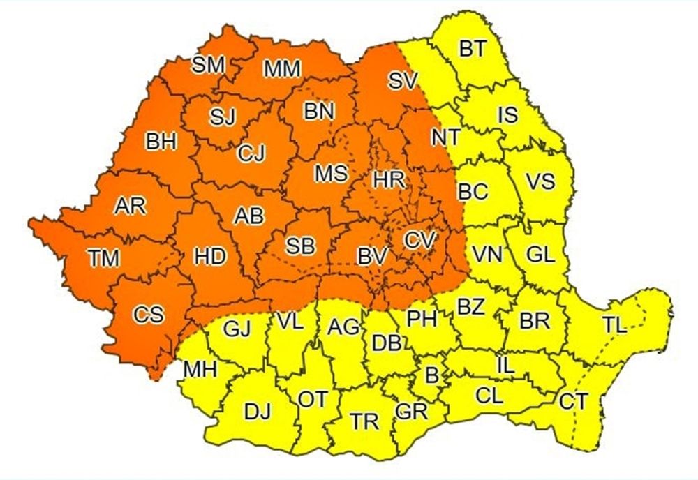 Dobrogea sub COD GALBEN de ploi și furtuni!