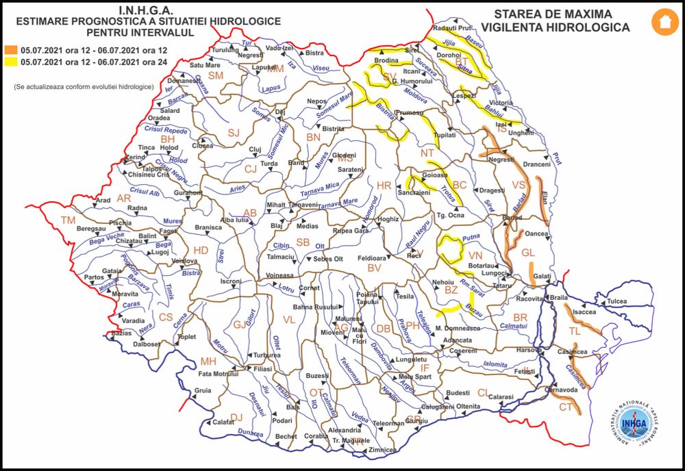Risc de inundații pe râurile din Dobrogea