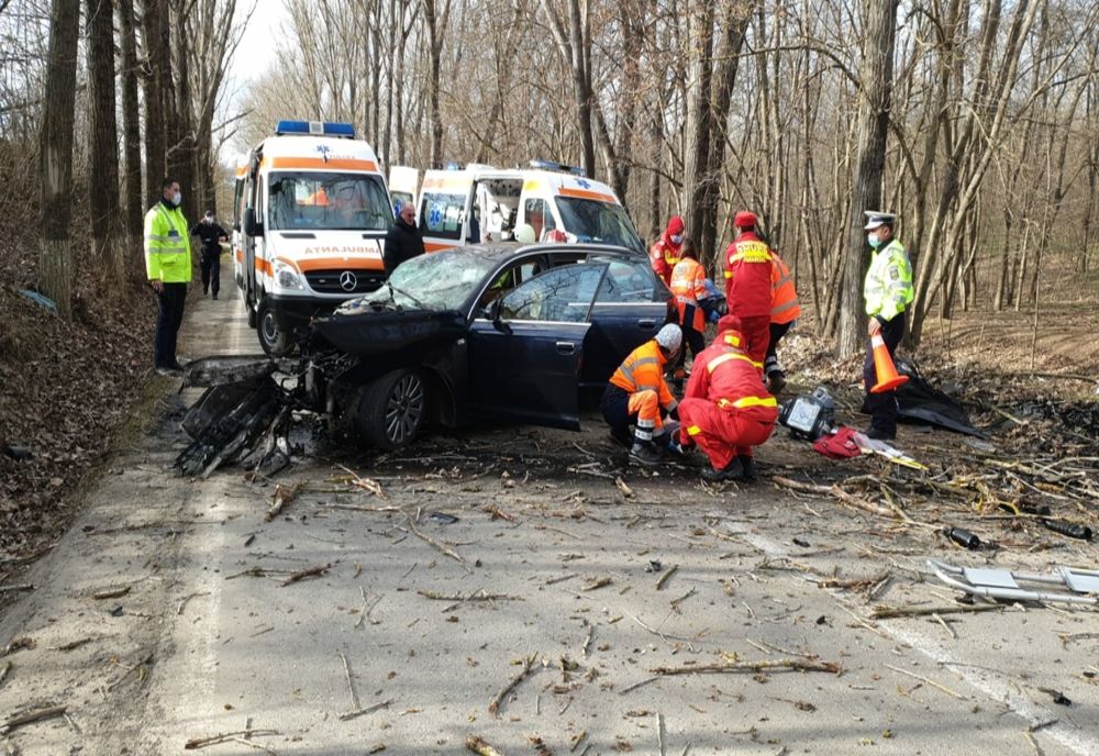 FOTO Tragedie în Tulcea. Trei morți și trei răniți după un impact devastator