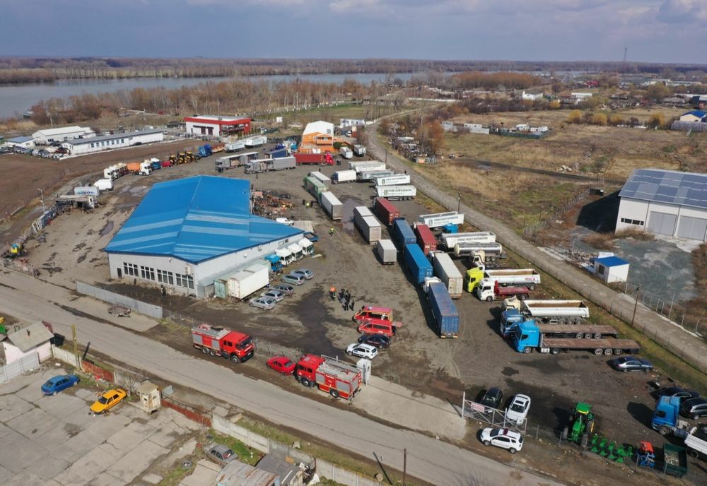 VIDEO Tulcea. Tiruri cu ajutoare din Germania pentru Ucraina