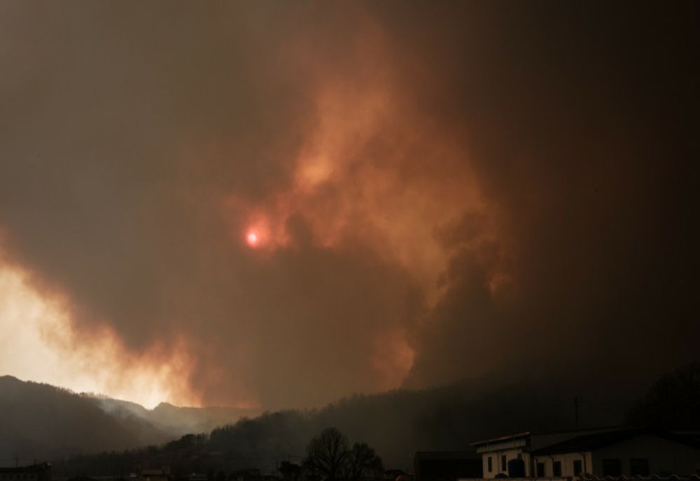 INCENDII DE PĂDURE DEVASTATOARE ÎN COREEA DE SUD: CEL PUȚIN PATRU MORȚI, DINTRE CARE TREI POMPIERI