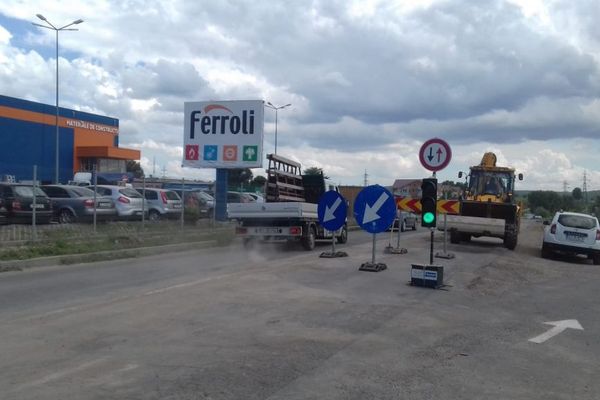 Semafoare temporare pe variantă, din cauza lucrărilor!