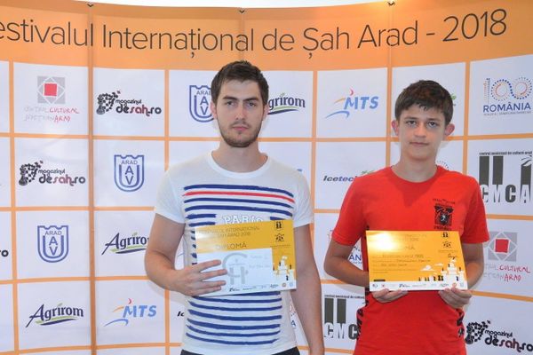 Medalii de Aur și Argint la Festivalul Internațional de Șah - Arad 2018