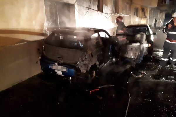 Un autoturism s-a făcut scrum la Babadag