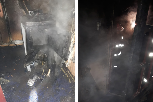 Incendiu la Măcin, pornit de la o centrală cu lemne