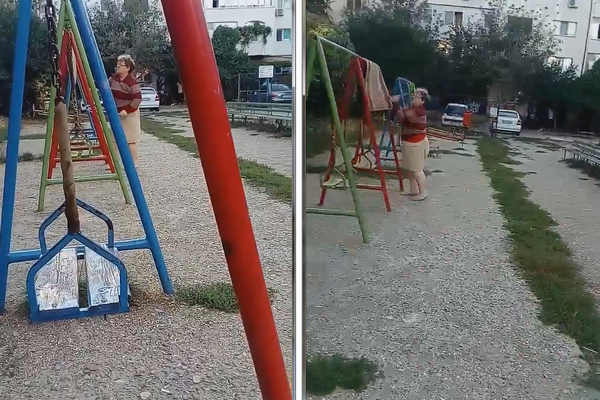O gospodină a dat copiii afară din parc pentru că ea avea de bătut covoare!