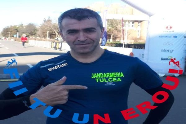 Jandarmul Sorin Andrici a alergat pentru cei nevăzători