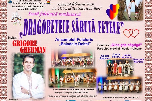 Dragobetele sărută fetele la Teatrul Jean Bart din Tulcea