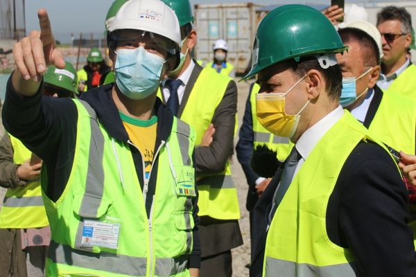 Orban în vizită la șantierul Podului de la Brăila