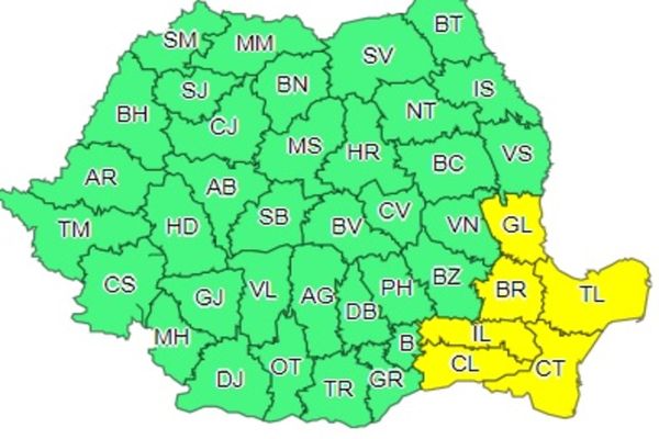 Alertă meteo de ploi