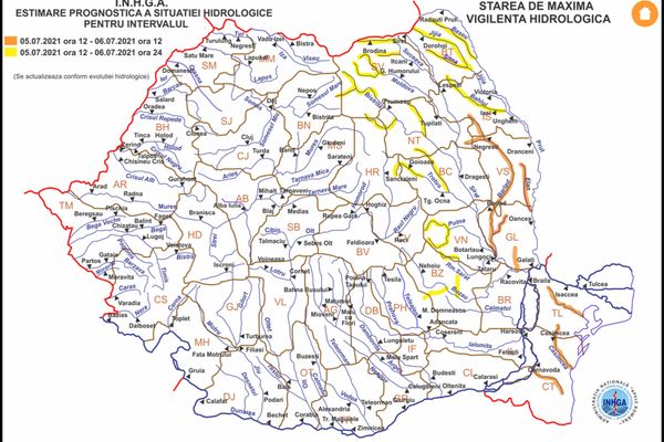 Risc de inundații pe râurile din Dobrogea