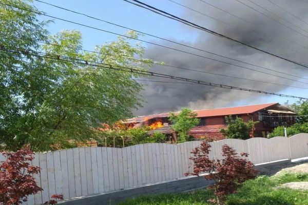 VIDEO Incendiu la o pensiune din Delta Dunării
