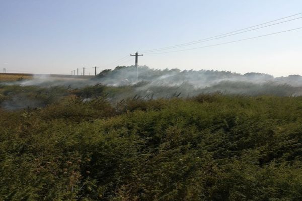 Două hectare de vegetație uscată au ars în urma unui incendiu la Frecăței