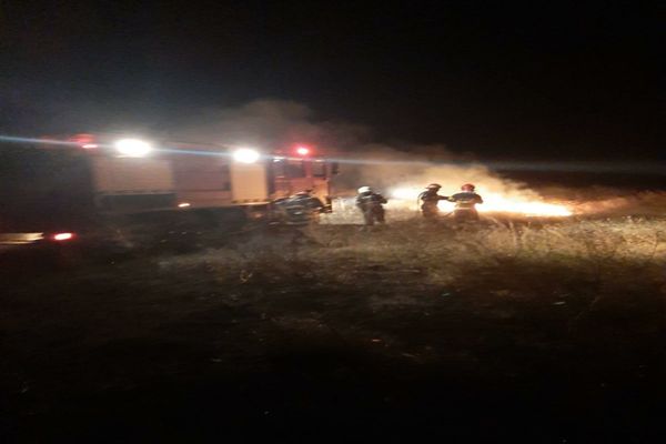 Incendiu de vegetație uscată la Sarichioi