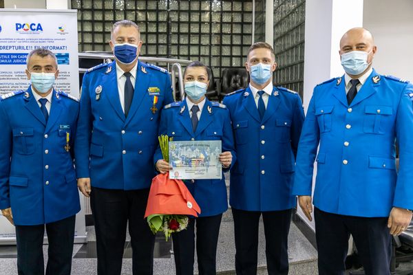 FOTO Jandarmii tulceni, recompensați pentru participarea la Ștafeta Veteranilor Invictus