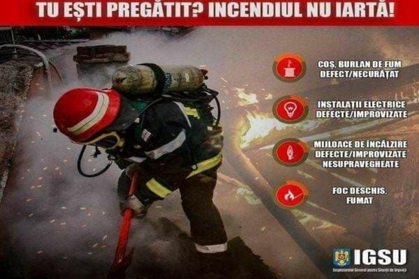 Măsuri de prevenire a incendiilor în sezonul rece