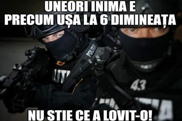 Ministerul de Interne, mesaj de Valentine`s Day: „Uneori inima e precum ușa la 6 dimineața. Nu știe ce a lovit-o!”