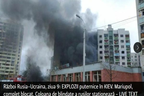 VIDEO Război Rusia-Ucraina, ziua 9: EXPLOZII puternice în KIEV. LIVETEXT