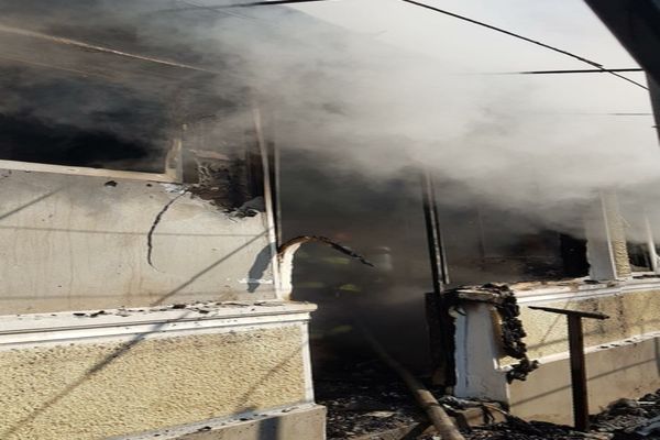 FOTO Incendiu violent în urma unei explozii