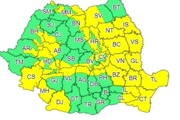 Cod galben de vânt și vreme rece 