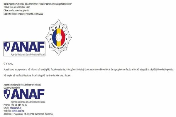 ANAF îi avertizează pe toți românii. Ce mesaje vin pe mail, înaintea megacontroalelor care încep pe 1 iulie