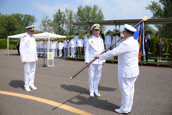 Contraamiralul de flotilă Cornel Rogozan a predat comanda Flotilei Fluviale „Mihail Kogălniceanu”
