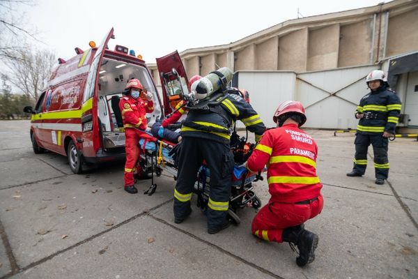 VIDEO Exercițiu de amploare al pompierilor tulceni