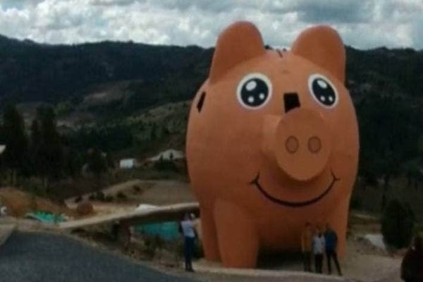 Cea mai mare pușculiță din lume, un purcel din lut!