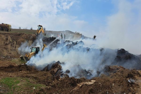 FOTO VIDEO Stână aflată în pericol din cauza unui incendiu de vegetație