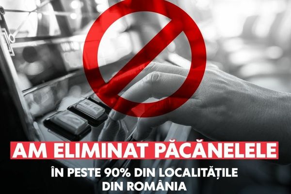 „Am ELIMINAT păcănelele în peste 90% din localitățile din România”