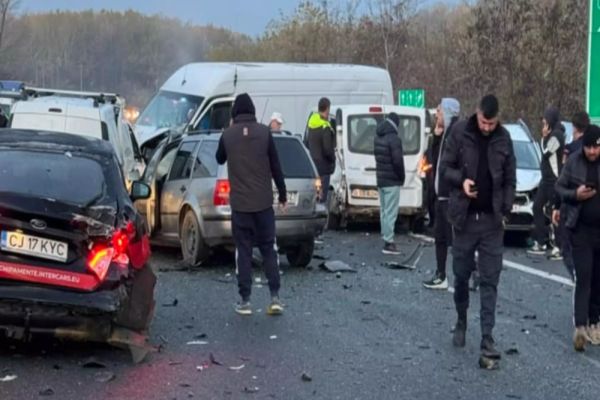ACCIDENT ÎN LANȚ PE AUTOSTRADA A3. PLANUL ROȘU DE INTERVENȚIE, ACTIVAT